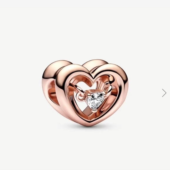 Pandora Radiant Heart & Floating Stone Charm - Picture 1 of 4